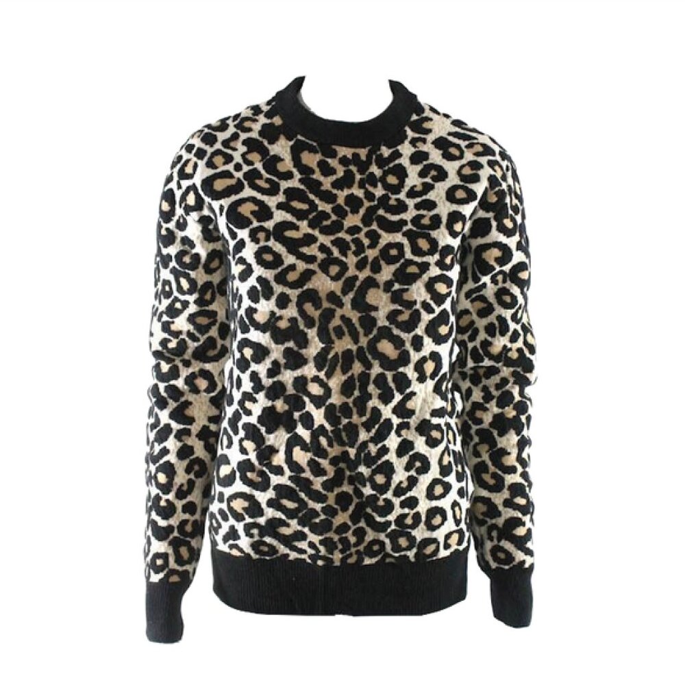 Celine Leopard Sweater, Size S